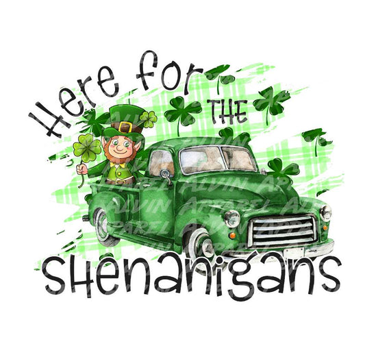 Here for the Shenanigans Gnome in Truck St Patrick's Day