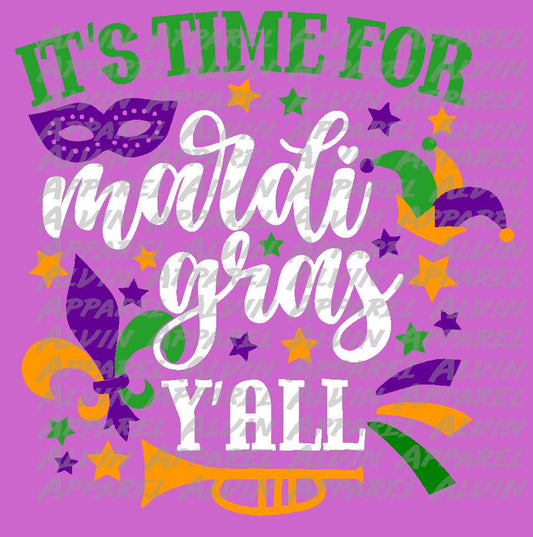 It's Time for Mardi Gras Y'all Horn