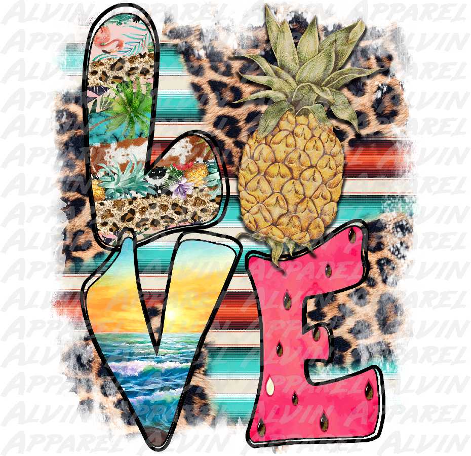 LOVE Pineapple Leopard Serape