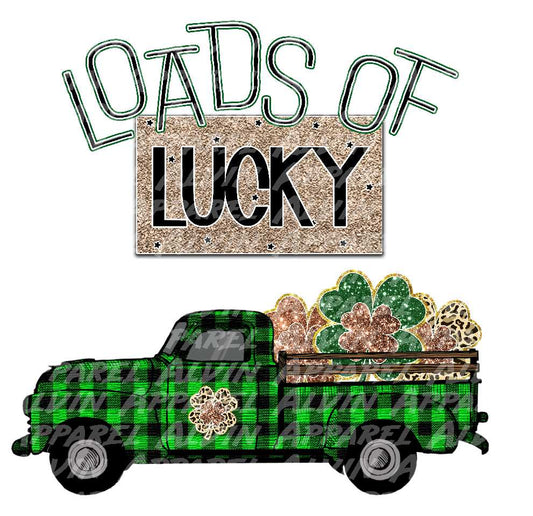 Loads of Lucky Green Plaid Truck St Patrick's Day