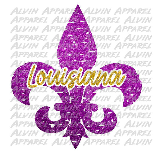 Louisiana Fleur De Lis Glitter