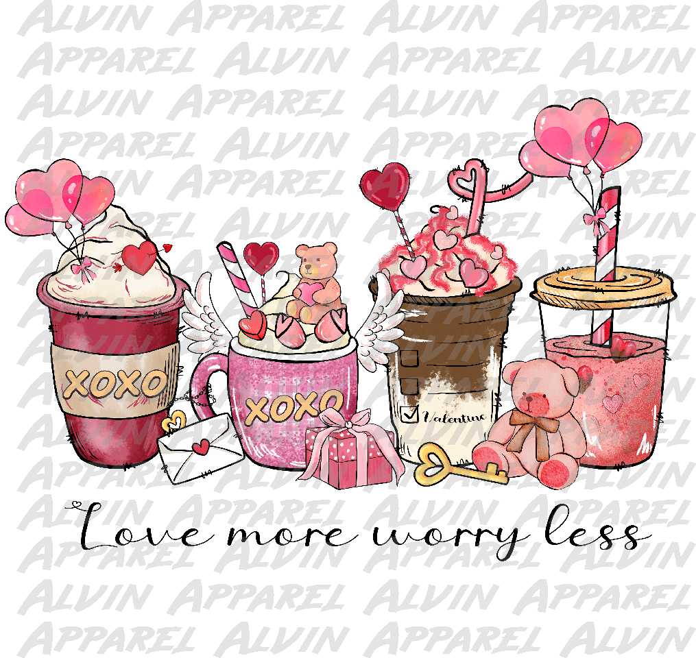 Love More Worry Less 4 Cups