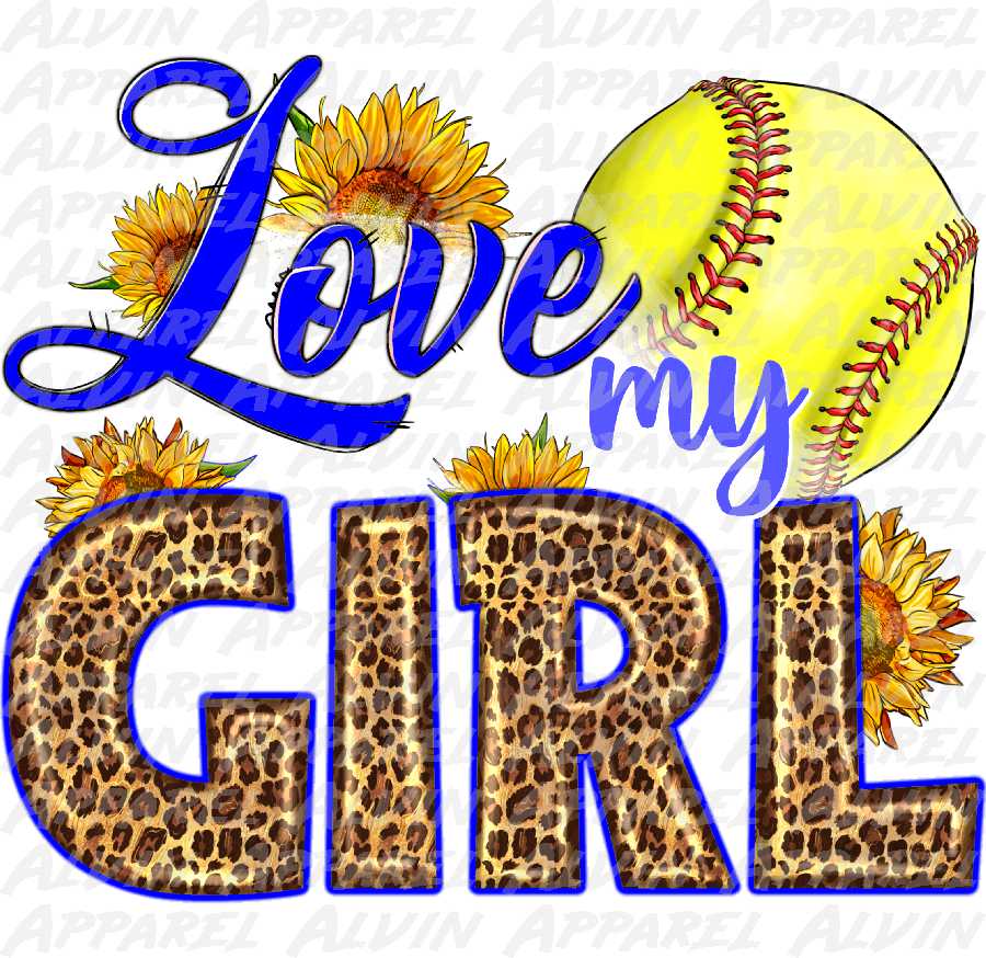 Love My Girl Royal Softball