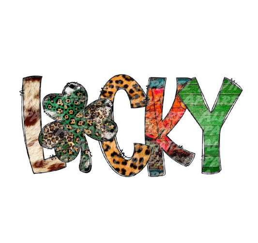 Lucky Cowhide Leopard Western St Patrick's Day