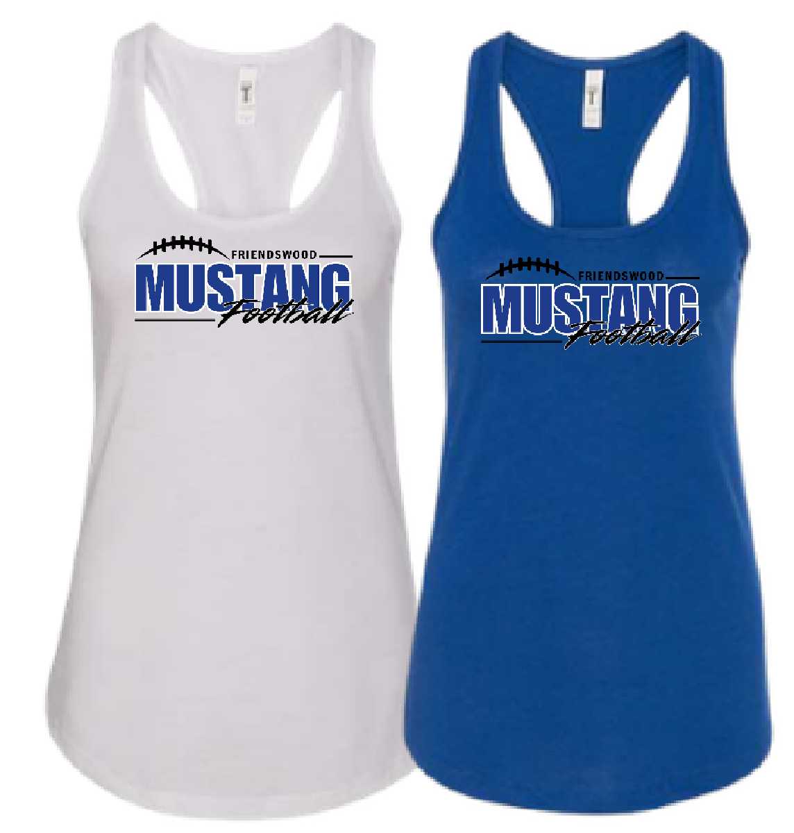Mustangs Football logo- Women's Tank