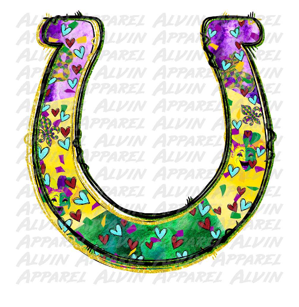 Mardi Gras Lucky Horseshoe