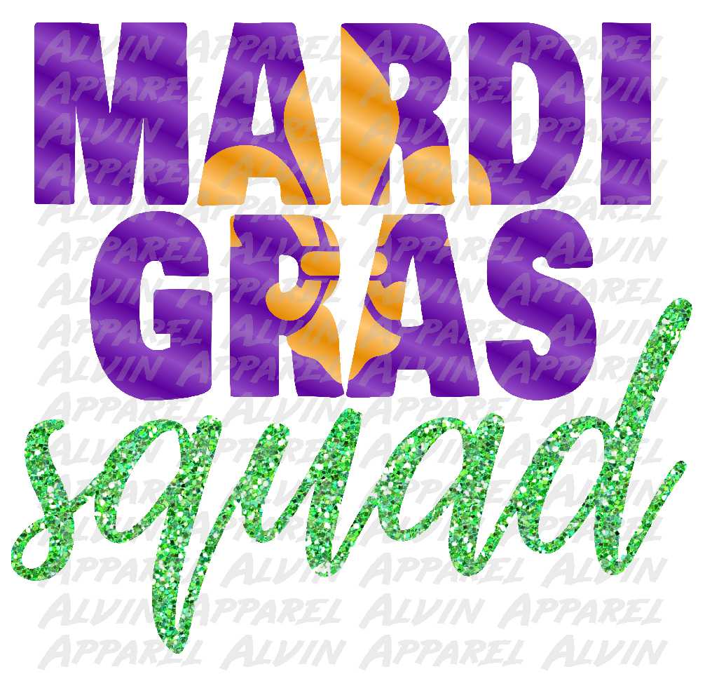 Mardi Gras Squad Fleur de Lis