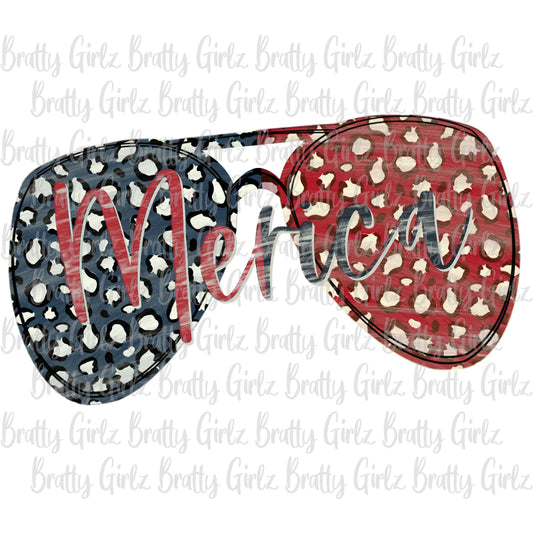 Merica Leopard Glasses