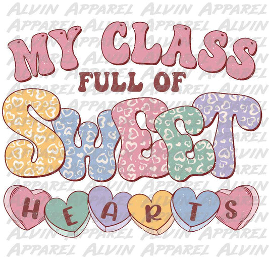 My Class Full of Sweet Hearts Groovy Letters