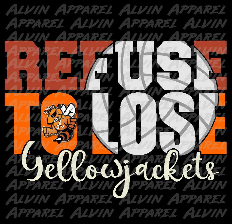 Refuse to Lose Volleyball Customizable