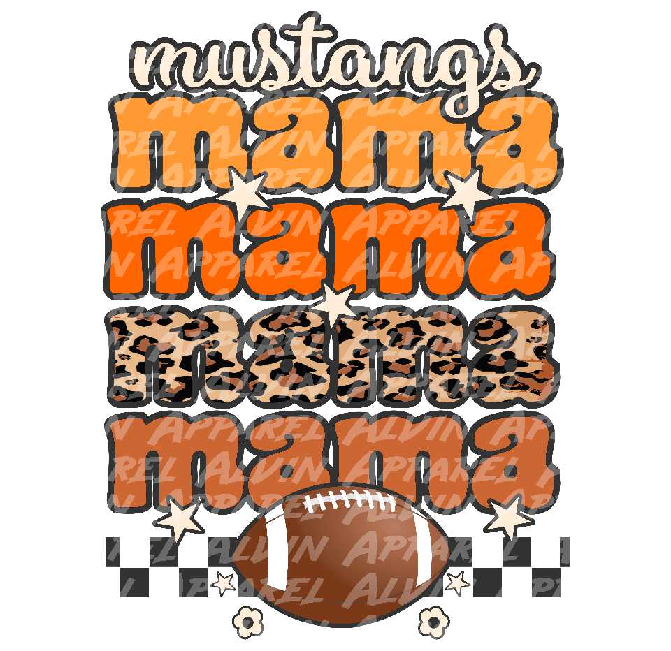 Retro Mama Football Customizable Team