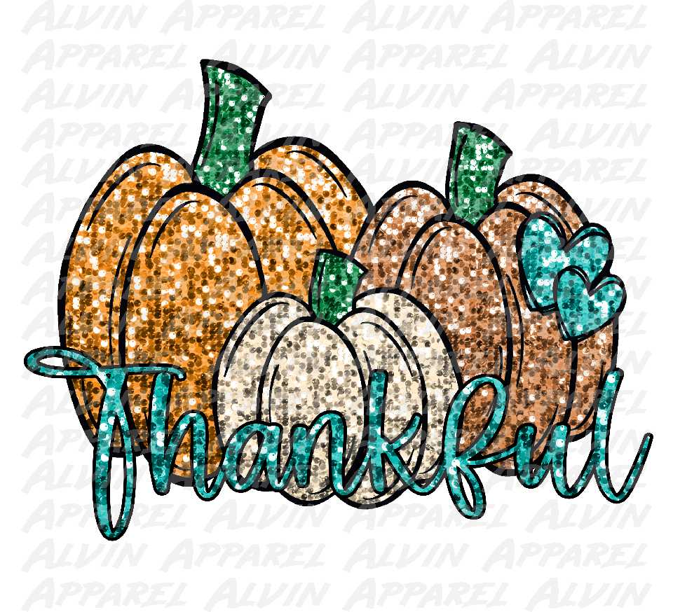 Sequin Pumpkin Trio Transfer