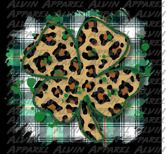 Shamrock Leopard Plaid St Patrick's Day