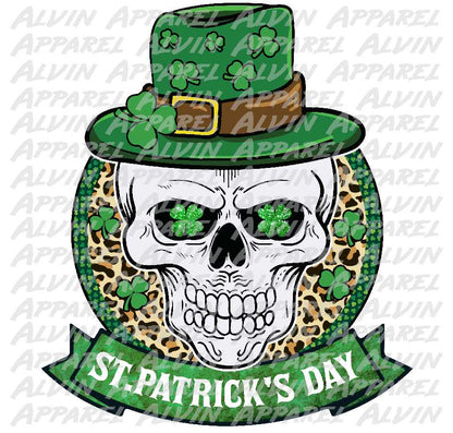 St Patrick's Day Skull in Hat