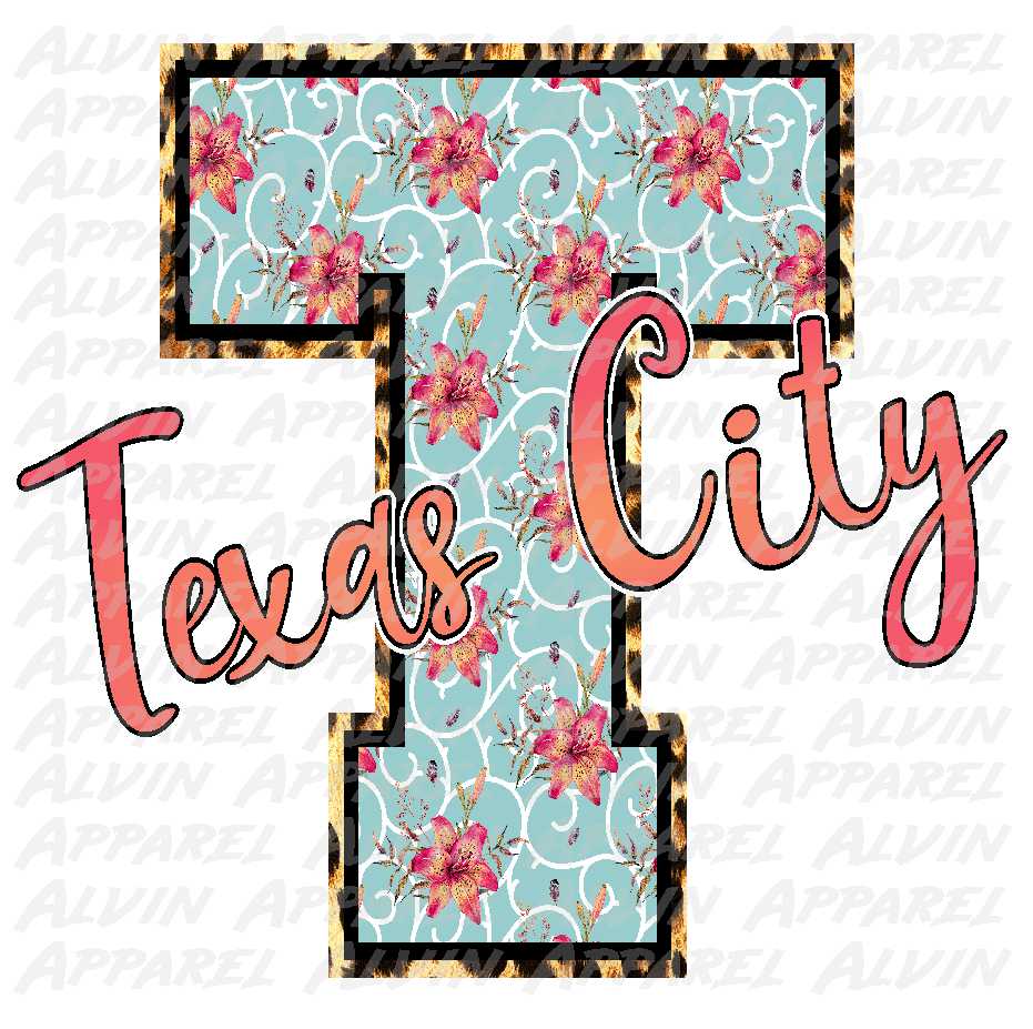 Texas City Blue Floral