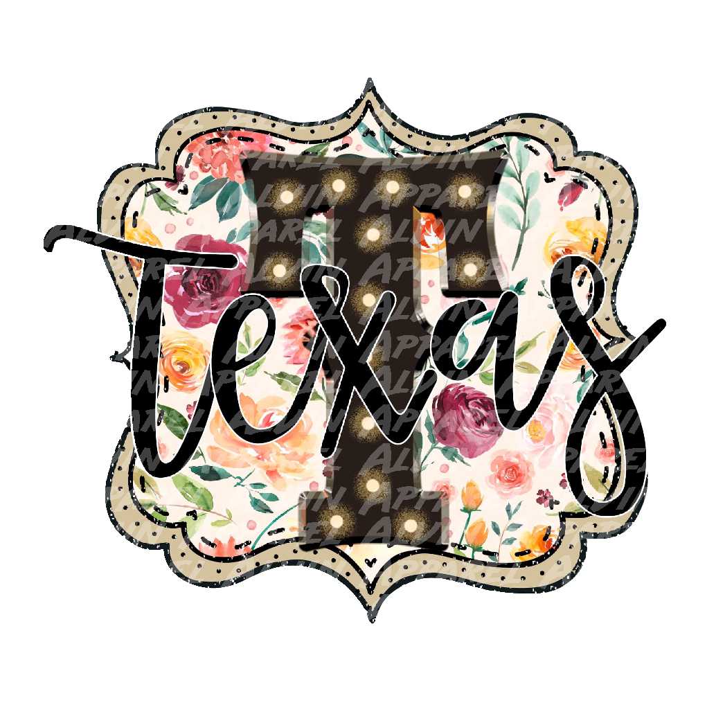 Texas Frame Floral Marquee