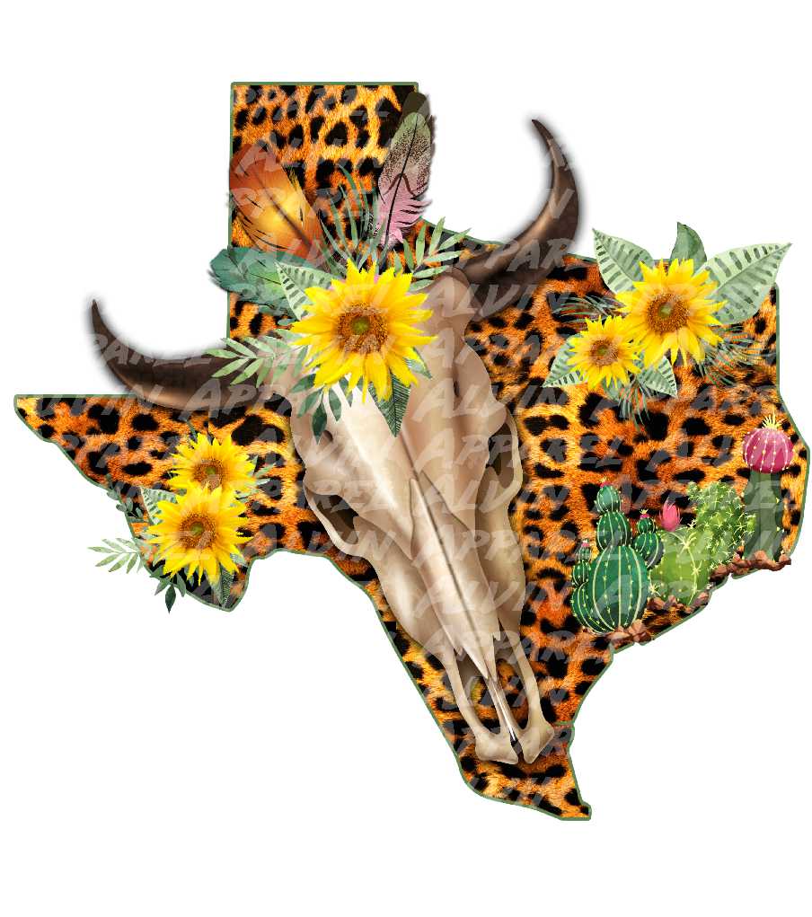 Texas Leopard Skull Sunflower