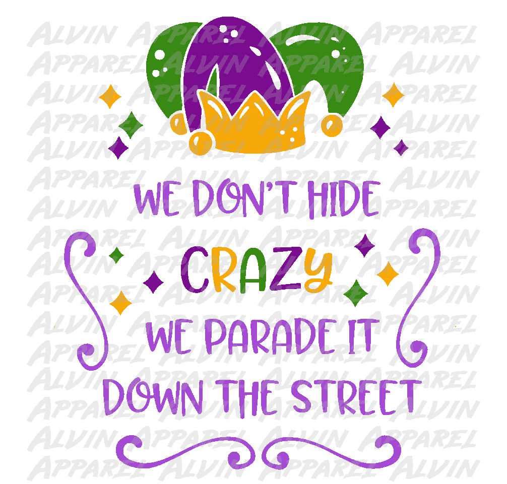 Mardi Gras We Don't Hide Our Crazy We Parade It Jester Hat