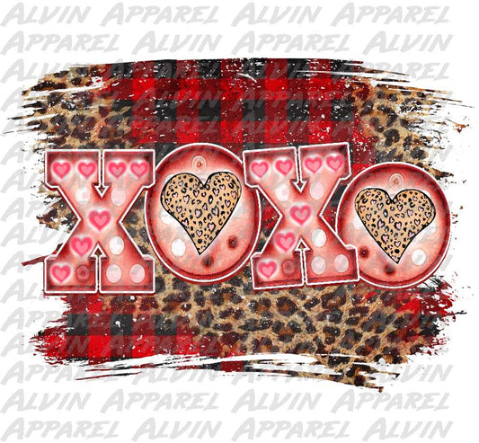 XOXO Plaid Leopard