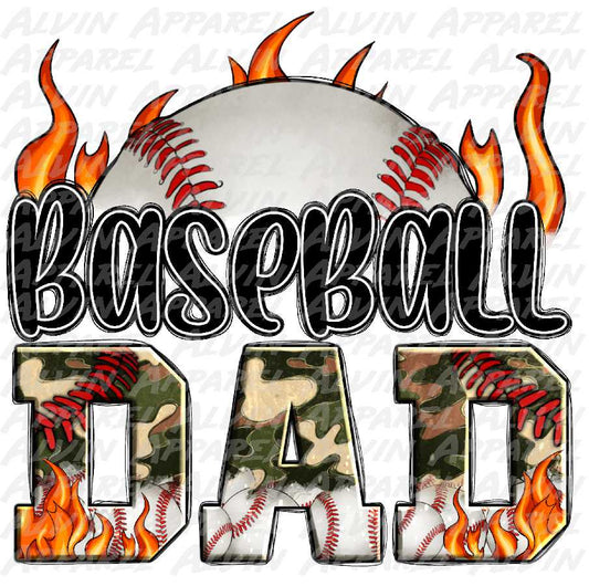 Baseball Dad Flames