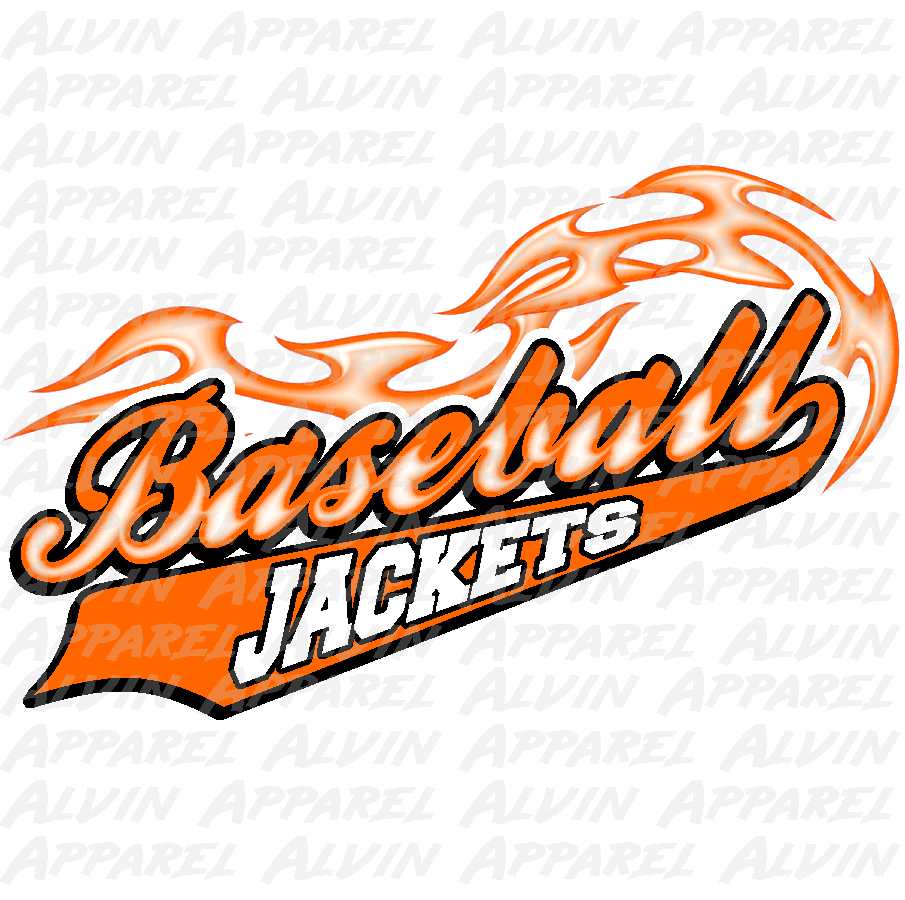 Jackets Baseball Flames