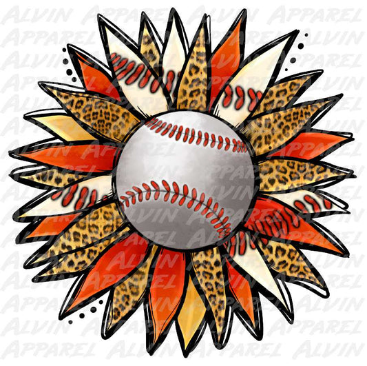 Baseball Sunflower Orange