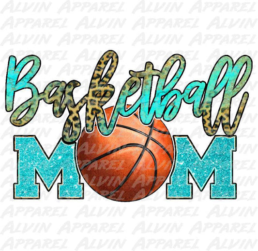 Basketball Mom 3 Aqua Leopard