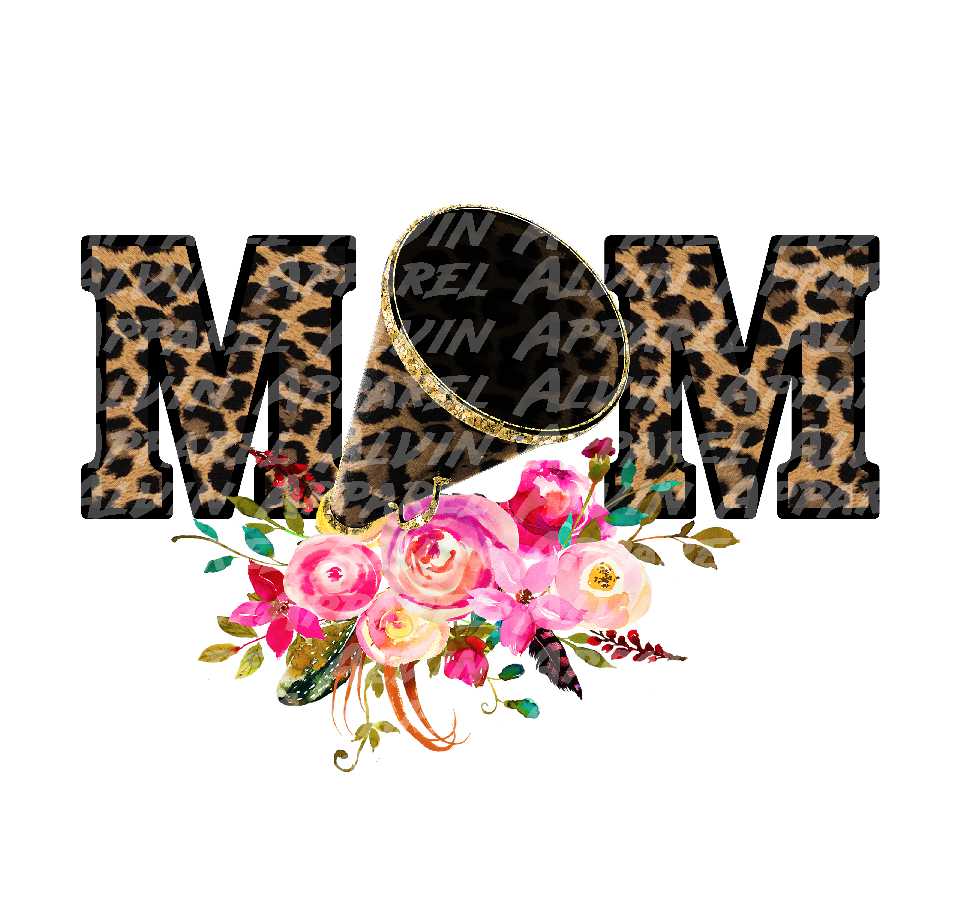 Cheer Mom Leopard Floral