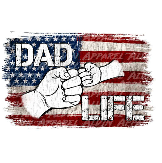 Dad Life Fists Flag