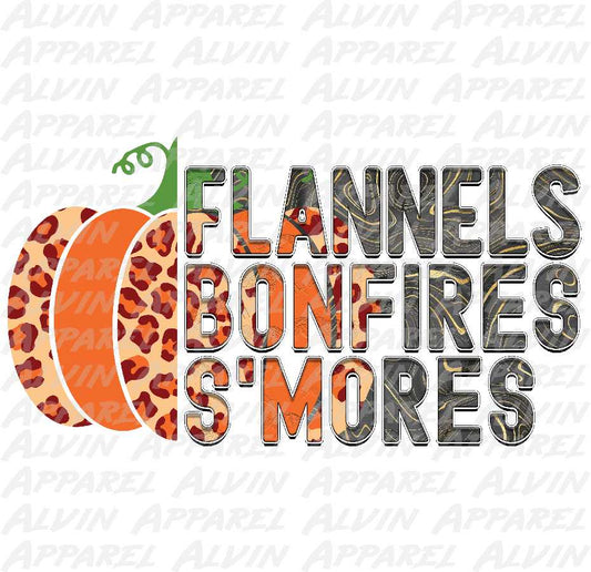 Flannels bonfires smores Transfer