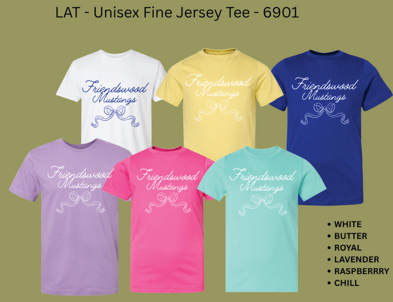 Mustangs w/ Bow T-Shirt