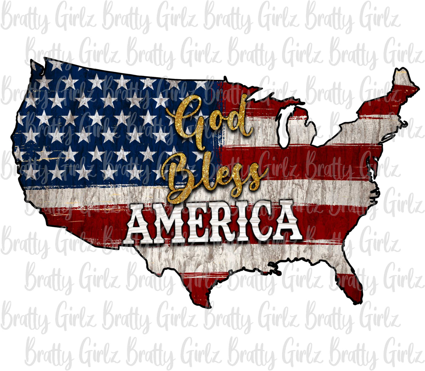 God Bless America Map