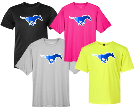 Gradient Mustang Dry-Fit T-Shirt