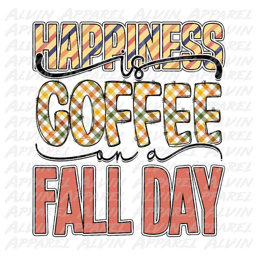 Happiness is coffee on a fall day Transfer