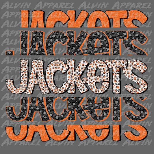 Jackets leopard stack