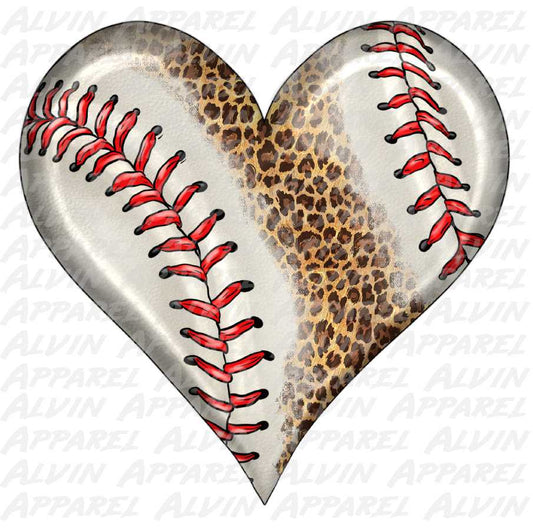 Leopard Baseball Heart