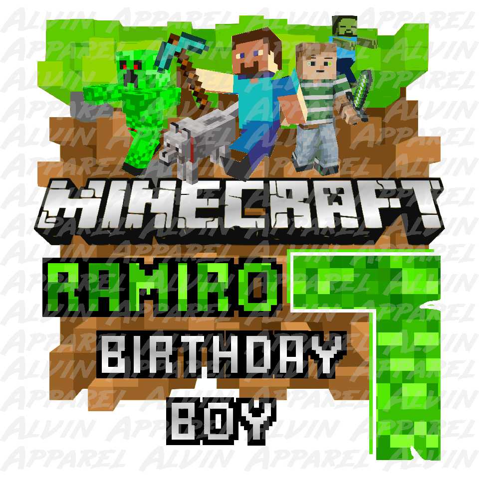 Minecraft birthday boy