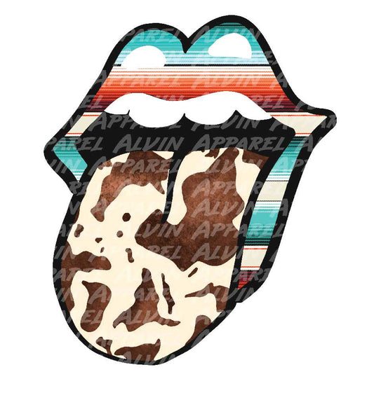 Mouth Lips Serape Cowhide