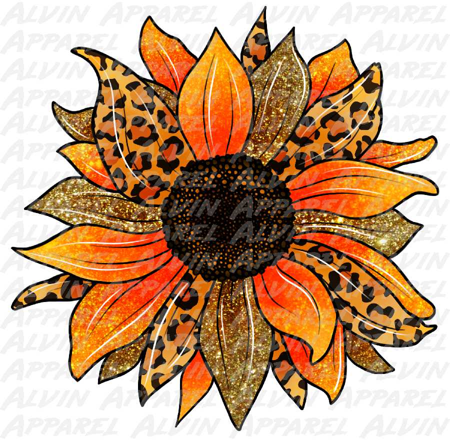 Orange and Leopard Sunflower