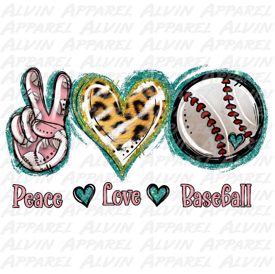 Peace Love Baseball