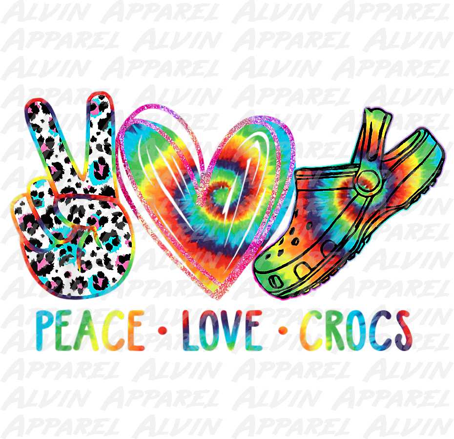 Peace Love Crocs