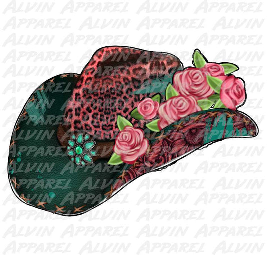 Pink Leopard Cowboy Hat