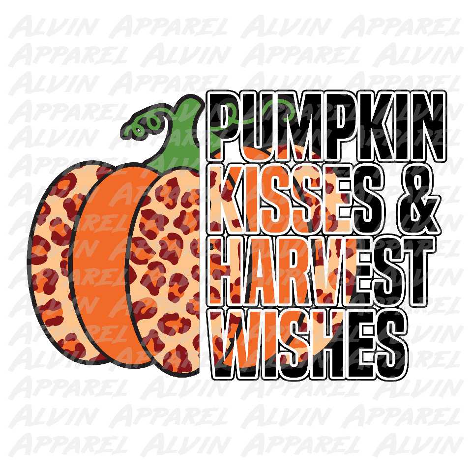 Pumpkin kisses harvest wishes Transfer