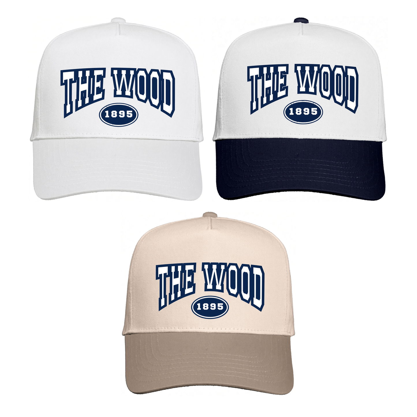 Snapback Cap - The 'Wood 1895 Logo - Adult Size