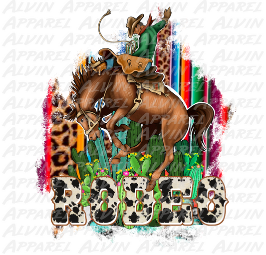 Rodeo Bronco Rider Serape