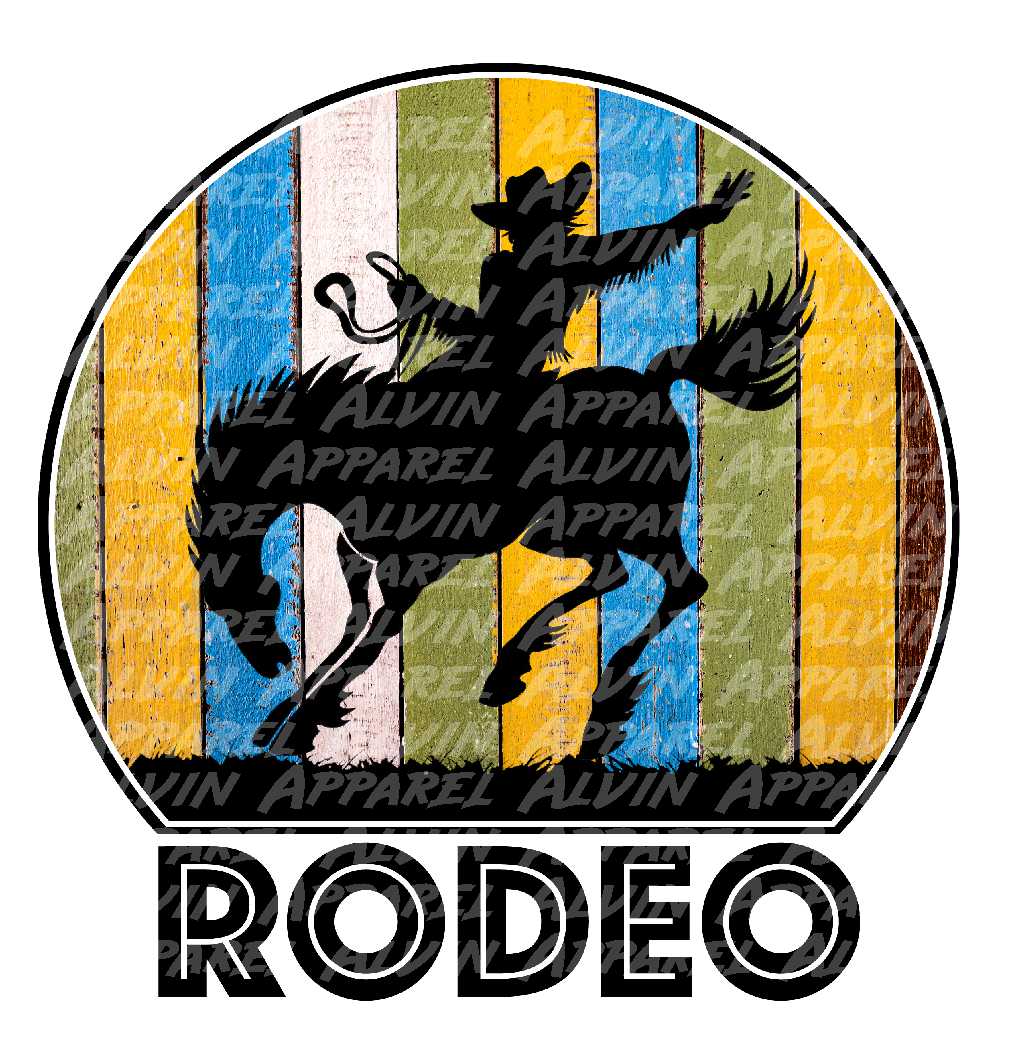 Blue Rodeo Pattern Circle Rodeo Retro Circle – Alvin Apparel