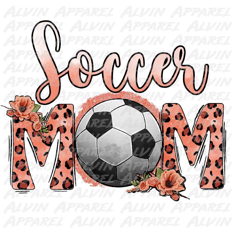 Soccer Mom Peach Leopard