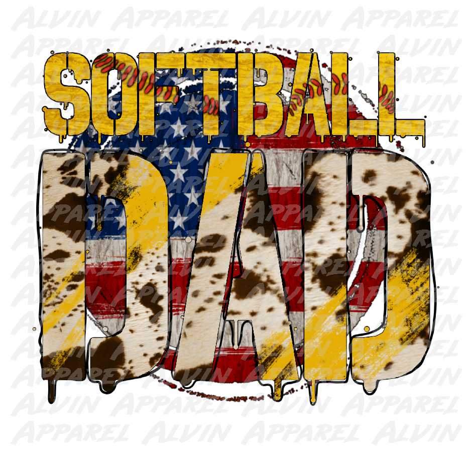 Softball Dad Flag