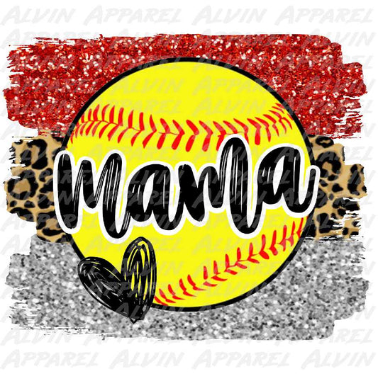 Softball Mama Red