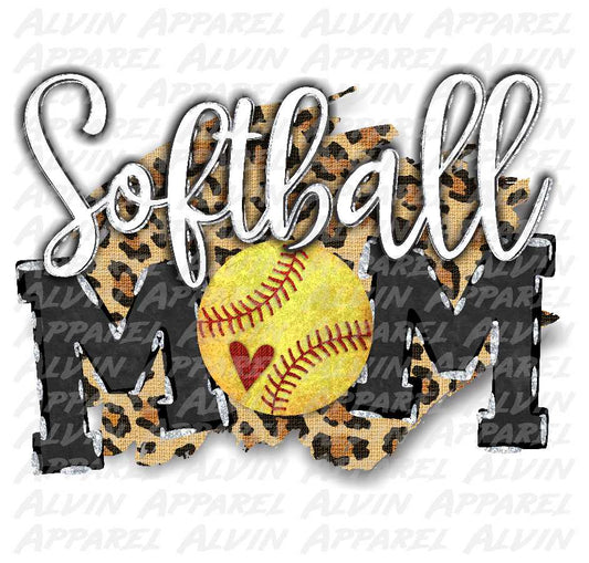 Softball Mom Leopard Background